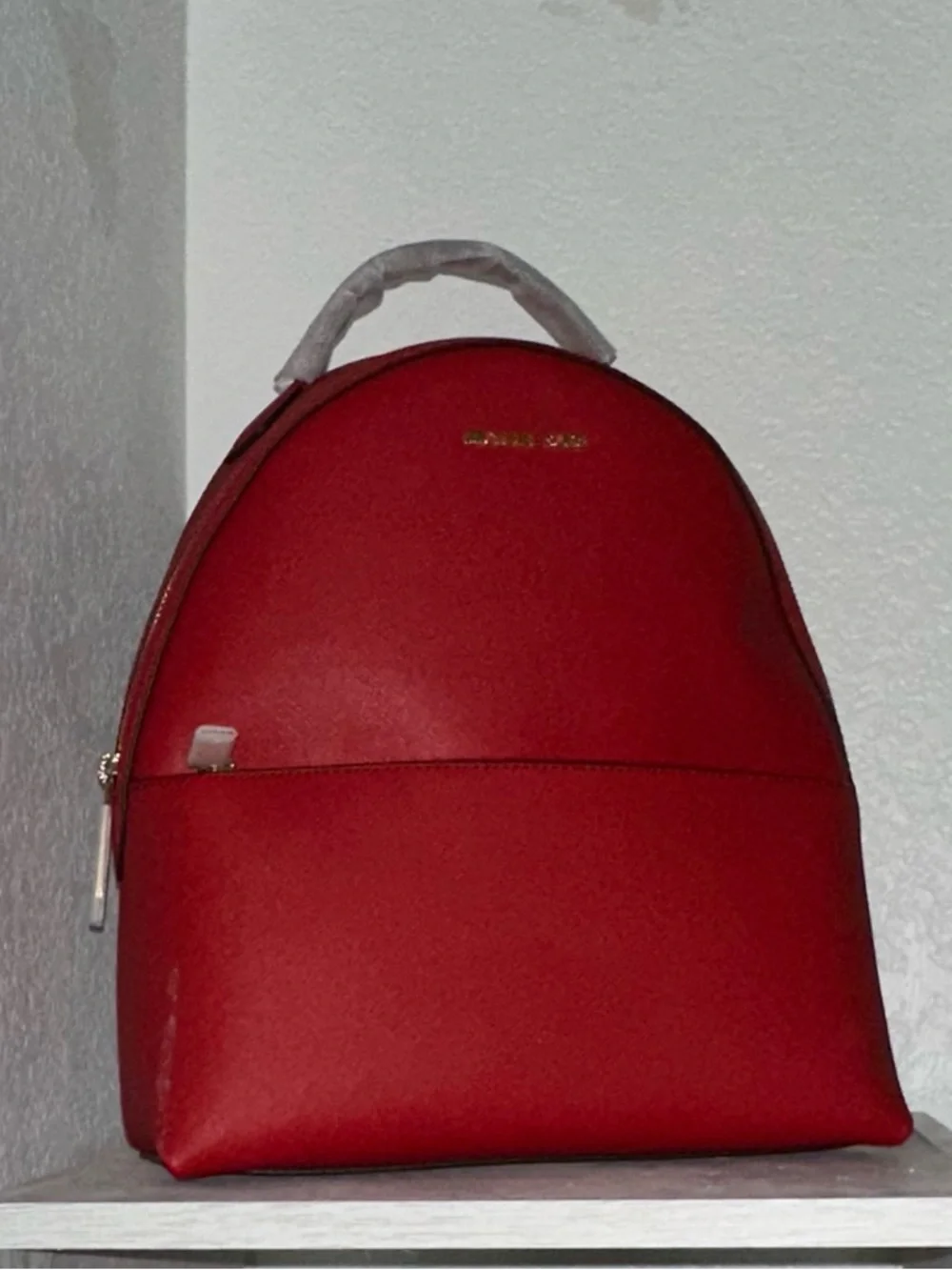 MK Michael Kors Red Sheila Medium Leather-Look Backpack - Picture 5 of 5